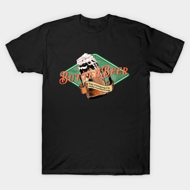 Butterbeer vintage print T-Shirt by Afire